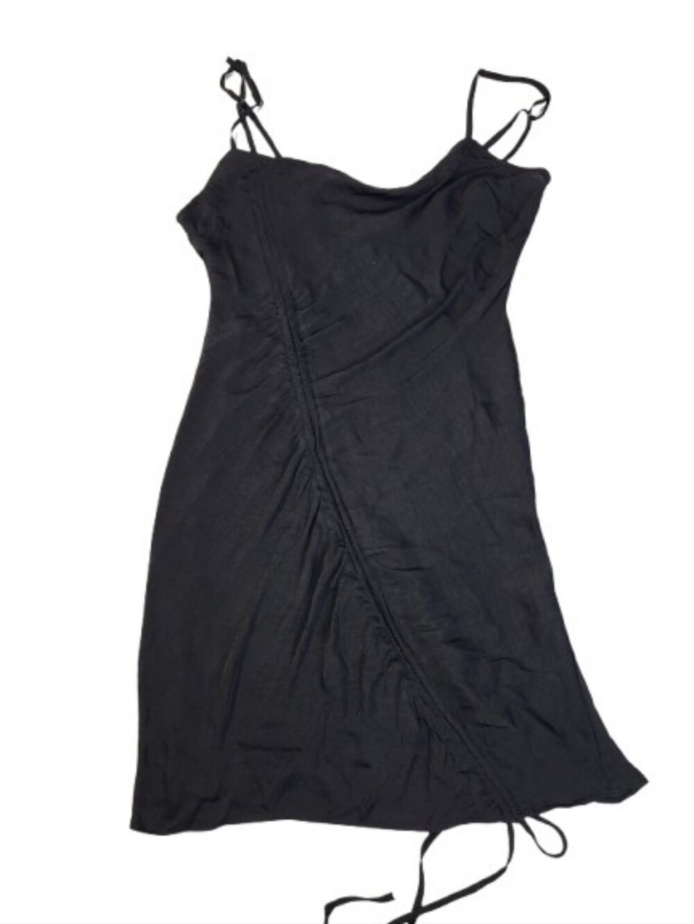 Intimately Free People Be My Mini Slip Dress Ruched Black Intimates Size Small